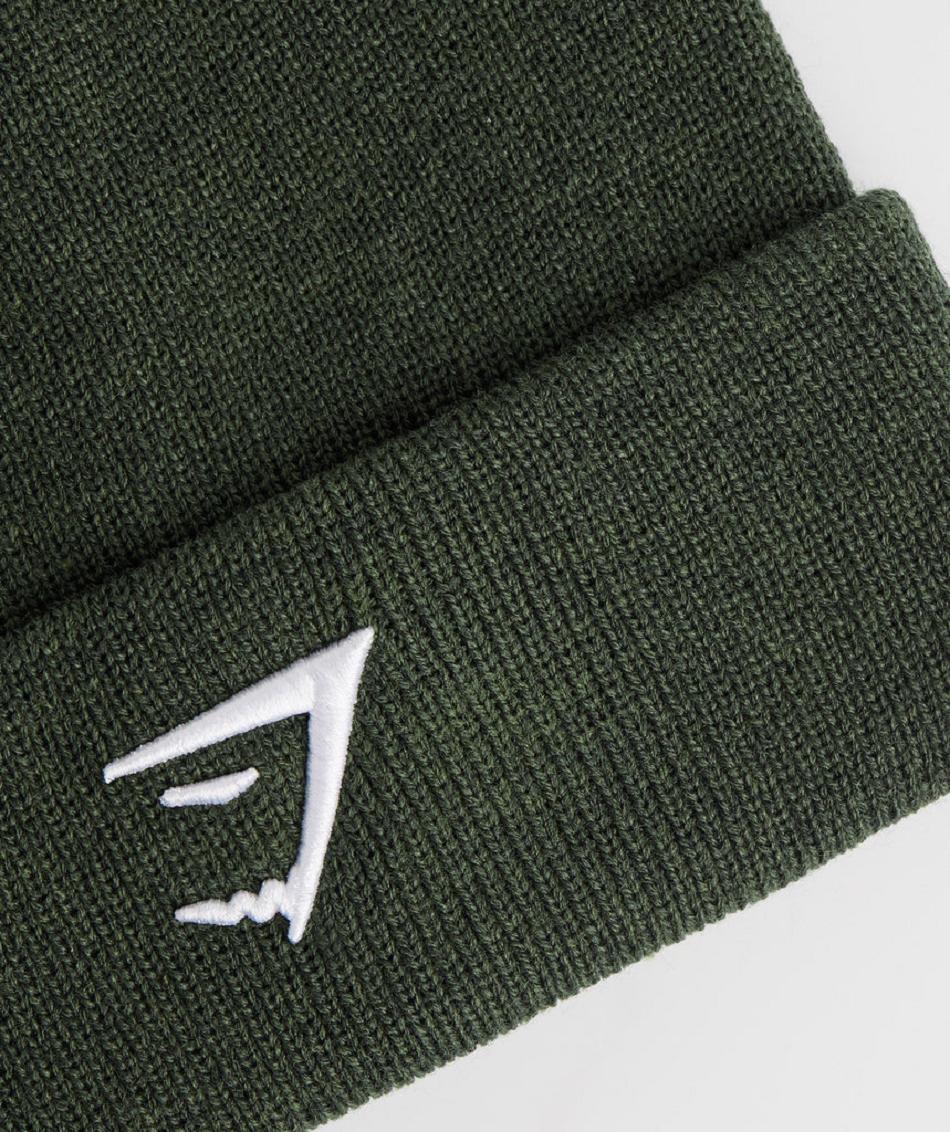 Sombreros Gymshark Sharkhead Beanie Mujer Verde Oliva | CO 3043YXF